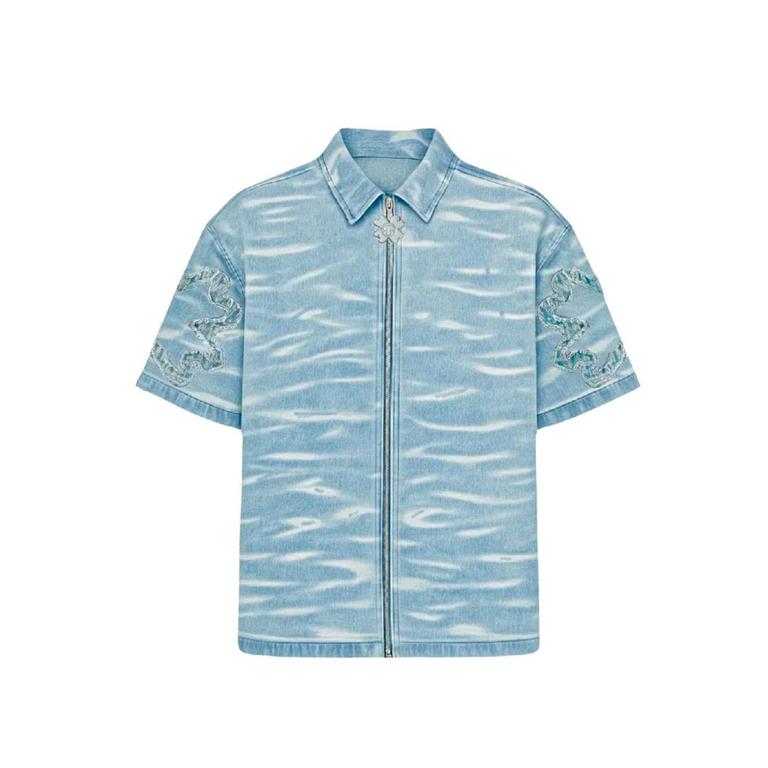 TOROM – Denim shirt in azure blue